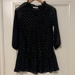 Stella McCartney Kids Black and Gold Dress